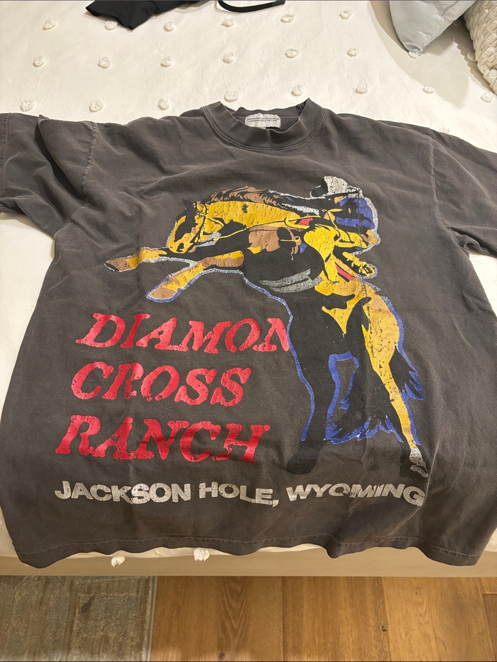 Diamond Cross Ranch Jackson Hole Graphic Tee - Black with Yellow/Red Print